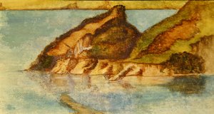 Cena do lago, c.1880 (aguarela sobre papel) (par a 359451) de John Roddam Spencer Stanhope
