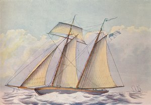 Escuna americana Topsail, 1825