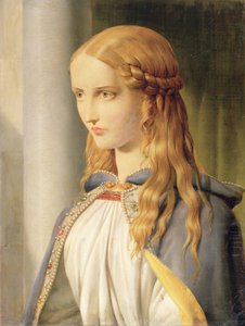 Cordelia Deserdada, 1850 óleo sobre tela detalhe de 90710 de John Rogers Herbert