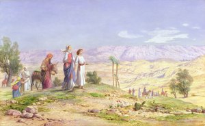 A Sagrada Família Aproximando Jerusalém de Nazaré, 1878 (óleo sobre lápis a bordo)