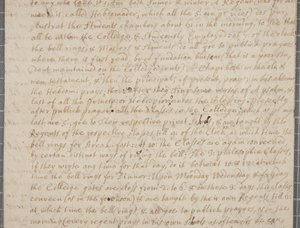 Uma carta de John Row, um estudante de St. Andrews, para seu tio, 1691 de John Row