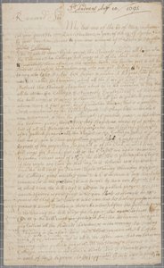 Uma carta de John Row, um estudante de St. Andrews, para seu tio, 1691 de John Row
