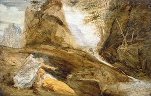 O anjo mostrando Hagar o fluxo de John Runciman