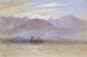 Manhã na primavera, com vento nordeste, em Vevey, de maio a junho de 1849 ou 1º de maio de 1869 de John Ruskin