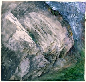 Rochas e vegetação em Chamouni, 1854 de John Ruskin