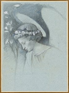 Estudo do Chefe do Anjo Gabriel em "O Anjo Anunciador" de Filippo Lippi, 28 de Junho de 1870. de John Ruskin
