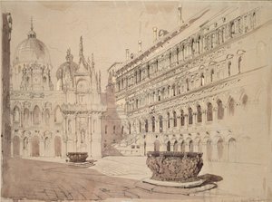 O Tribunal do Palácio Ducal, Veneza, maio de 1841 de John Ruskin