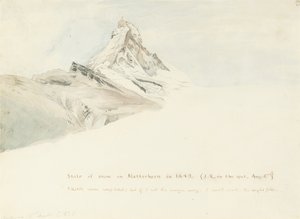O Matterhorn, Suíça, do Nordeste, 1849 de John Ruskin