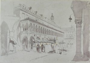 O Palazzo della Ragione e Piazza delle Erbe, Pádua, maio de 1841 de John Ruskin