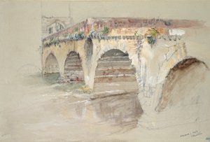 A Ponte della Pietra, Verona, 14 a 17 de junho de 1869 de John Ruskin