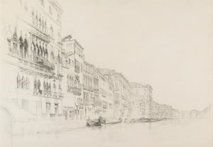 Vista do Palazzo Bembo para o Palazzo Grimani, Veneza, maio-junho de 1870 de John Ruskin