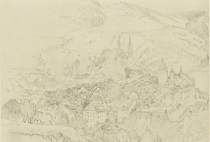 Vista de Luzern de cima, Outubro - Dezembro de 1861. de John Ruskin