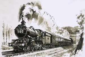 A famosa classe de locomotivas a vapor 4-6-0 "Castle" utilizada pela Great Western