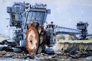 Transformar o deserto numa terra de abundância, ilustração de "Mighty Machines