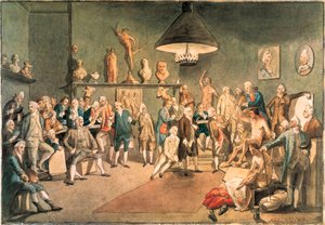 Os acadêmicos da The Royal Academy em Londres, cópia após um quadro de Johann Zoffany (1733-1810)
