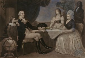George Washington e a sua família de John Sartain