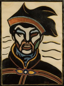 Sami em traje de festa (xilogravura) de John Savio