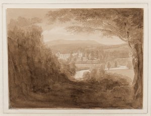 Bolton Abbey, Yorkshire, 25-27 de outubro de 1824 (lápis, pincel e tinta sépia sobre papel)