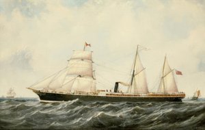 John Scott, navio a vapor Arratoon Apcar - pintura, 1873