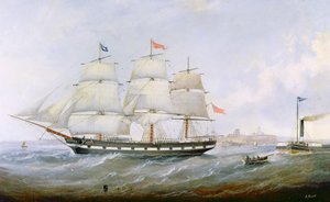 O navio &39;Salacia&39; na foz do Tyne