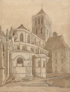 Igreja da Abadia de Fecamp, Normandia de John Sell Cotman