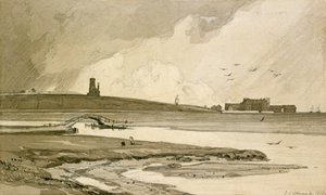 Igreja de Blakeney e Wiveton Hall, 1818 de John Sell Cotman