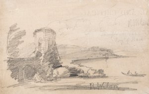 Ponte e Torre, depois de Richard Wilson de John Sell Cotman