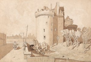 Castelo em Alencon de John Sell Cotman