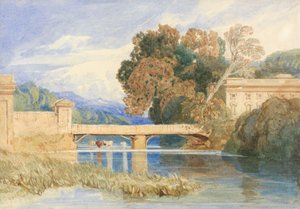Chateau Navarre, perto de Evreux, Normandia de John Sell Cotman