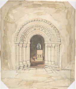 Portal, igreja de Heckingham de John Sell Cotman