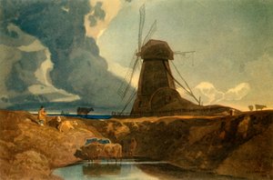 "Draining Mill, Lincolnshire", 1810, 1947.   de John Sell Cotman