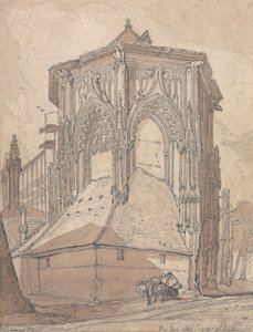East End de Saint Jacques em Dieppe, Normandia de John Sell Cotman