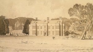 Felbrigg Hall, Norfolk, 1818 (lápis e cinza no papel) de John Sell Cotman