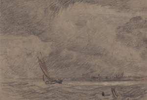 Navio de pesca ao largo de Yarmouth de John Sell Cotman
