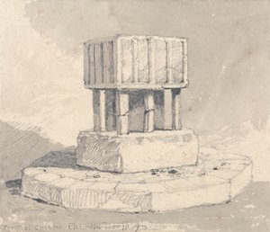 Fonte na Igreja Caister, Norfolk de John Sell Cotman