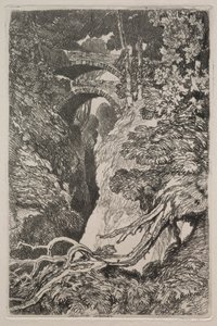 Liber Studiorum: Ponte do Diabo, Cardiganshire de John Sell Cotman
