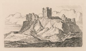 Livro de Estudos: Placa 30, Castelo de Bambro, Northumberland de John Sell Cotman