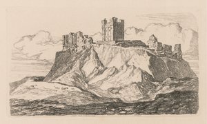 Estudos estão Placa livre 30, Castelo Bambro, Northumberland de 1838. de John Sell Cotman
