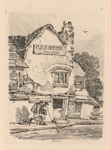 Livro de Estudos: Placa 41, Casa em Bristol de John Sell Cotman
