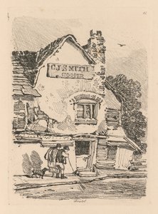 Liber Studiorum: Placa 41, Casa em Bristol, 1838. de John Sell Cotman