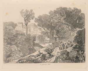Estudos estão Placa livre 6, O julgamento de Midas de 1838. de John Sell Cotman