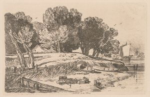 Liber Studiorum: Placa 8, Millbank no Tamisa de John Sell Cotman