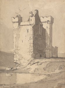 Castelo de Loch Ranza, Ilha de Arran, Escócia de John Sell Cotman