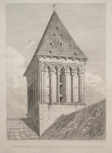 Torre da Igreja de Haute Allemagne perto de Caen de John Sell Cotman