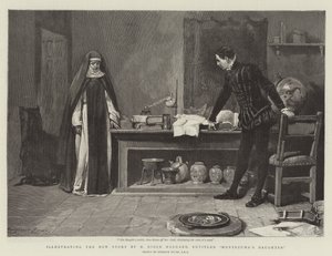 Ilustrando a nova história de H Rider Haggard, intitulado Filha de Montezuma