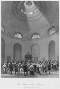 The Rotunda, Bank of England - Pagamento de dividendos, c1841