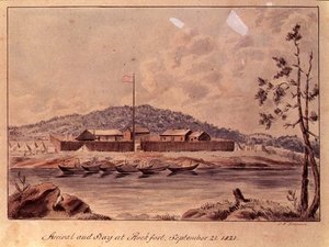 Chegada e estadia em Rockfort, 1821 (wc no papel)