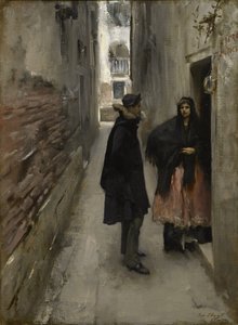 Uma rua em Veneza, c.1880-82 de John Singer Sargent