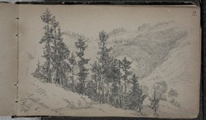 Paisagem alpina, Zell am See, Áustria de John Singer Sargent