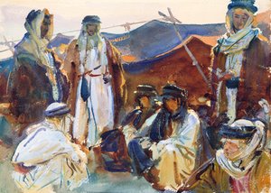 Beduíno Camp, 1905-06 (wc no papel) de John Singer Sargent